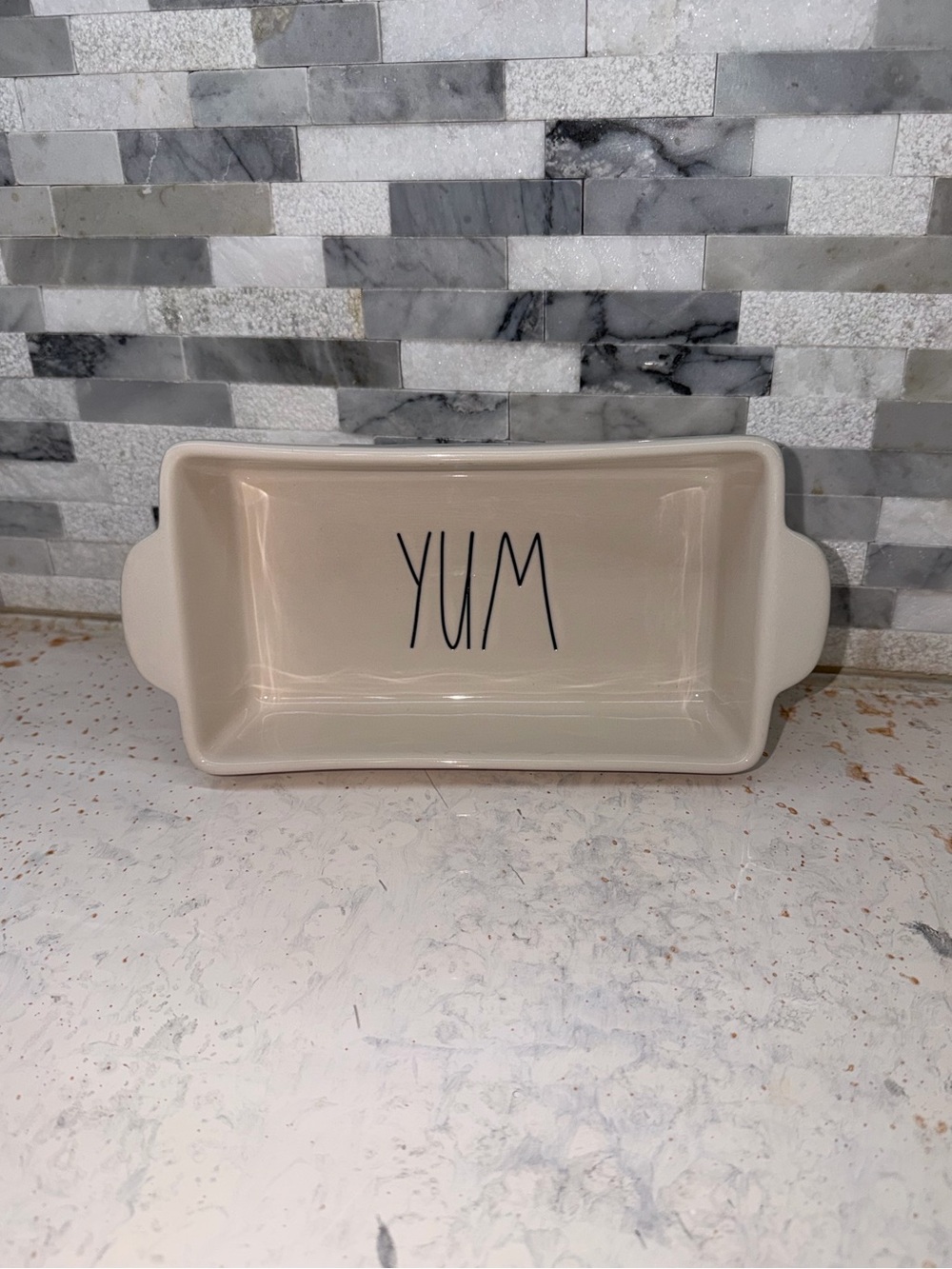 Rae Dunn YUM Ceramic Baking Dish